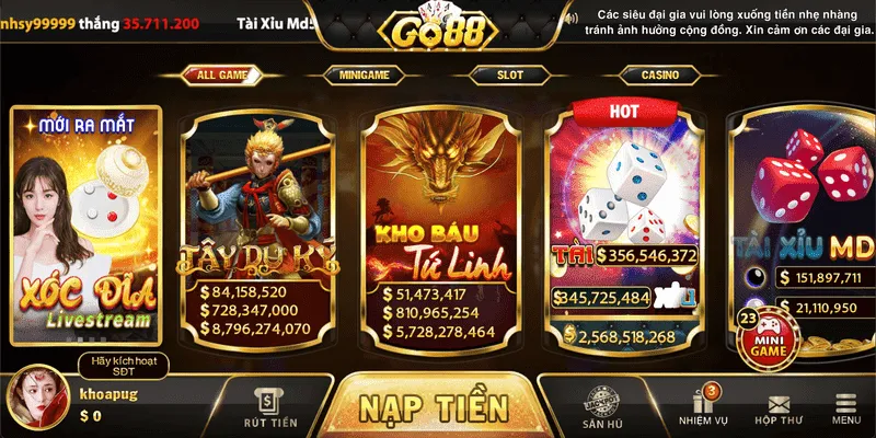 Go88 nhanh chóng ghi danh trên thị trường cá cược đổi thưởng
